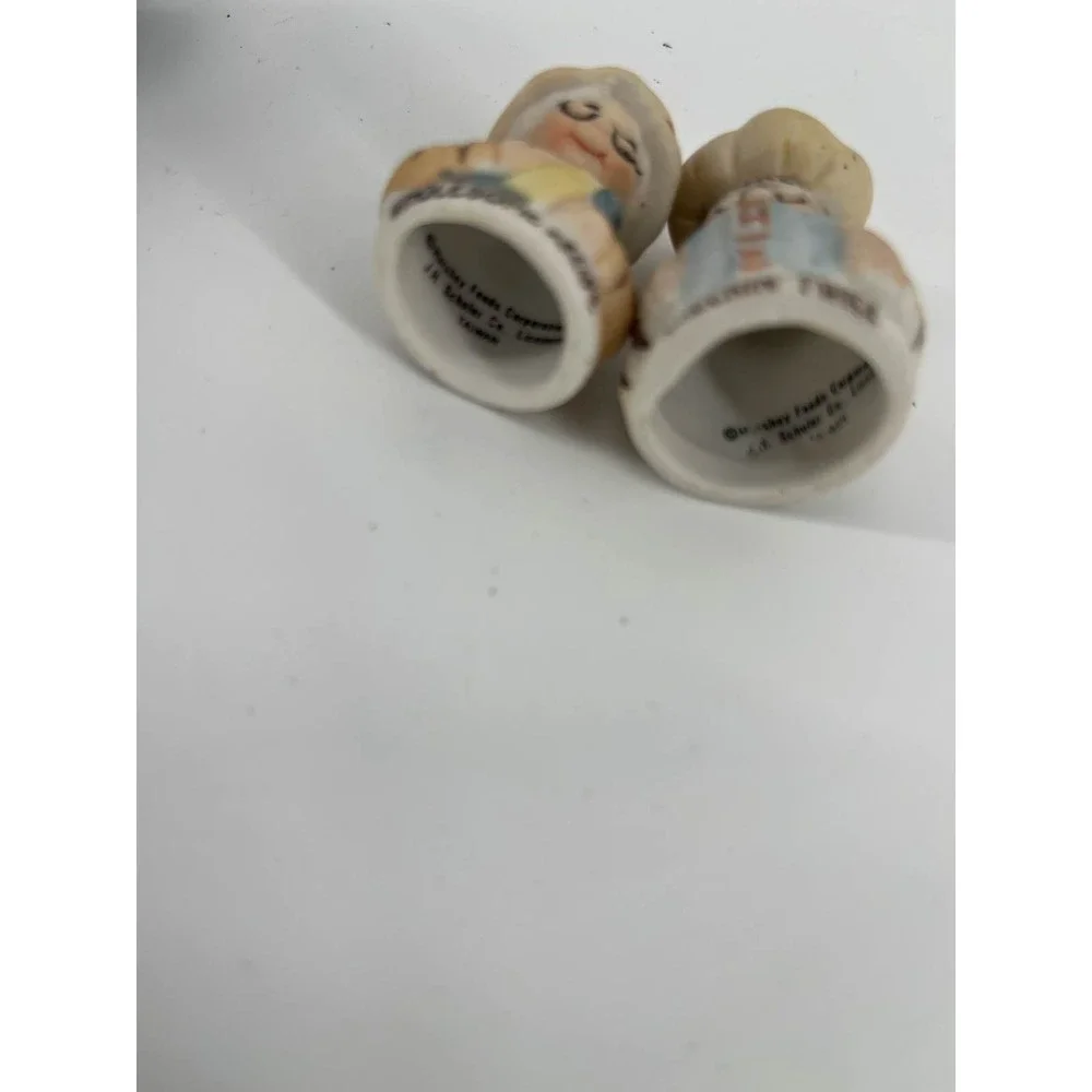 Hershey's JH Schuler Bisque Candy Baker Thimbles Checkin Twice Set